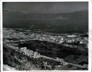 1946 Press Photo Aerial View Of Cassino,  Italy,  2 Years After Wwii Air Raid