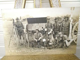 Vtg RPPC Pre WWI WW1 Photo Postcard Fire Control Brigade US 4th Field Artillery 3
