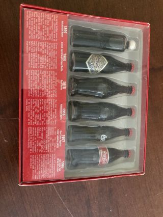 Coca - Cola Collectors Piece Evolution Of The Contour Coke Bottle Display