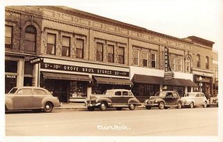Clare,  Mi,  Main St,  Grove Bros 5 & 10 Cent Store,  Cars,  Real Photo Pc C 1940 