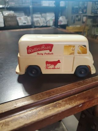 Vintage 1950s Rutters Dairy York Pa Delivery Truck Bank