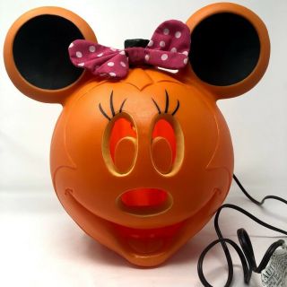 Halloween Disney Minnie Mouse Light Up Pumpkin Blow Mold