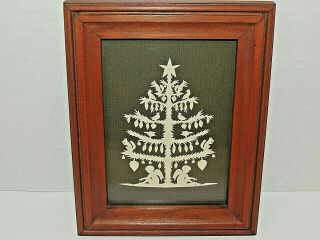 1982 Tilly Schouten Fine Paper Cutting Scherenschnitte Christmas Tree W/ Angels