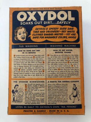 Vintage OXYDOL Laundry Detergent BOX Soap Washing 3