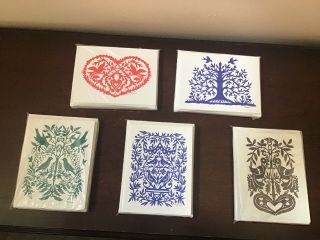 (19) Pk Scherenschnitte Paper Cutting Scissor Art Marilyn Diener Thank You Cards