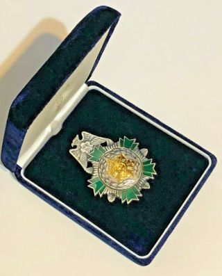Japan Fire Brigade Merit Badge With Box
