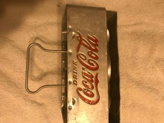 Vintage Aluminum Coca Cola Coke Bottle Carrier Caddy Tray Holder 3