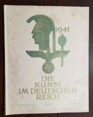Ww2 Wwii German Art Book June 1941 Die Kunst Im Deutschen Reich