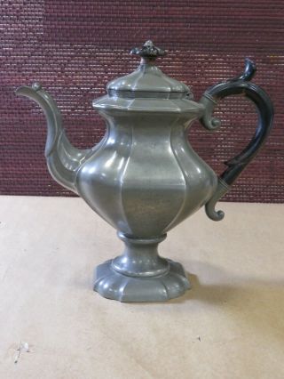 030 - Antique 19th Century James Dixon & Sons Pewter Coffeepot / Teapot