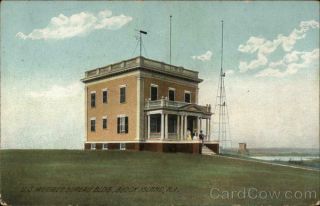 Block Island,  Ri U.  S.  Weather Bureau Building Rotograph Rhode Island Postcard