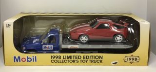 Mobil 1998 Limited Edition Collector’s Toy Truck & Detachable Race Car Nos 1998