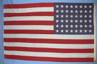 WW2 Era US 48 Star American Flag Size 4 ' x2 1/2 ' Great Displayable Size 2
