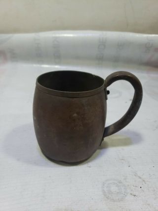 West Bend Solid Copper Mug Cup Vintage Rustic Farmhouse Decor Made In Usa