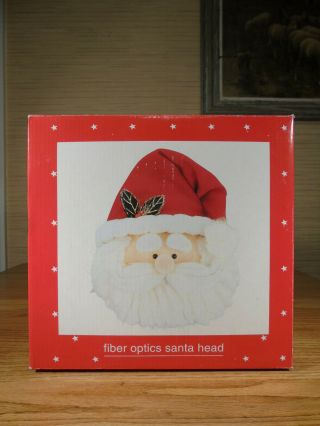 Color Changing Fiber Optics Santa Claus Head Christmas Decor