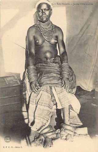 French Congo - Tchi - Kumbi - Young Girl Ready To Marry - Publ.  C.  F.  C.  O.  Serie Z -