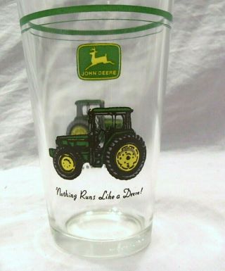 John Deere Glasses Set 4 Gibson 16oz Conical Tumblers Beer Cups Open Box 3
