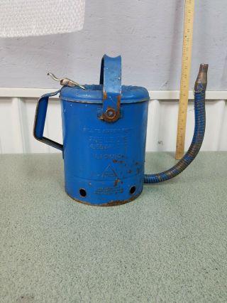 Vintage Swingspout 5 Qt.  Oil Can Dispenser,  Blue
