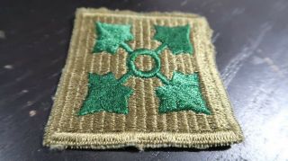 Wwii Us Army 4th Infantry Division Patch Ribbed Weave