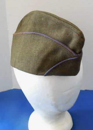 Wwii Us Army Air Corps Em Overseas Garrison Cap (size 7 1/2 ")