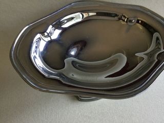 Vintage Mid - Century Modern Chrome Compote Dish Diana by Farber & Schlevin 8 3/8” 2