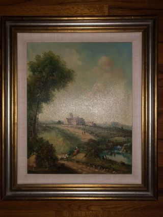 Mid 19th Century Antique French Oil Painting By Louis Joseph Alphonse Patin