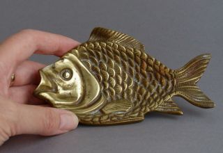 Heavy Vintage/antique Fish Design Trinket Dish Or Ashtray Stamped 