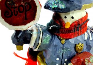 Santa ' s World KURT S.  ADLER Snowtown SNOWMAN POLICE GUARD Christmas Holiday 2