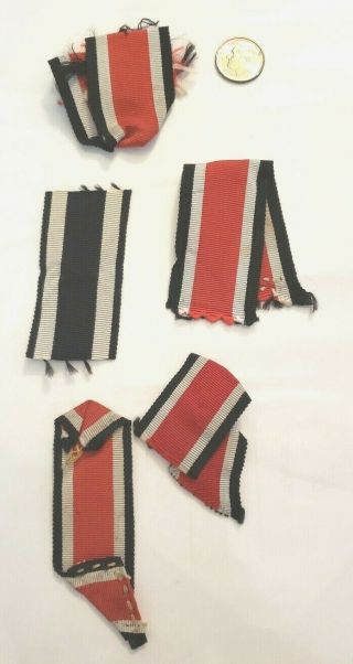 A Group Of Ww1 & Ww2 Iron Cross 2nd Class Ribbons Guaranteed Authentic