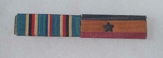 Wwii Usmc Marine Navy Usn 1/2 " Puc Ribbon Bar Award Pin W/ Star 2 - Place Badge