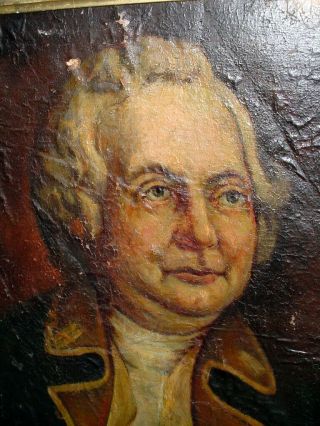 ANTIQUE OLD MASTER OIL PAINTING O/C PORTRAIT OF A GENTLEMAN W/ GILTWOOD FRAME NR 2