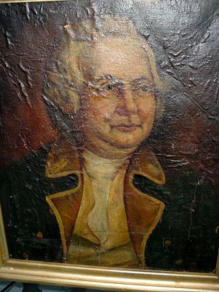 ANTIQUE OLD MASTER OIL PAINTING O/C PORTRAIT OF A GENTLEMAN W/ GILTWOOD FRAME NR 3