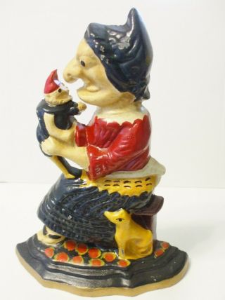 Brightly Painted Cast Iron Punch & Judy Doorstop