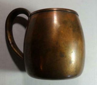 Vintage West Bend Solid Copper Mug Uncleaned With Orignal Patina