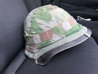 Named Swiss Helmet With Camo Cover