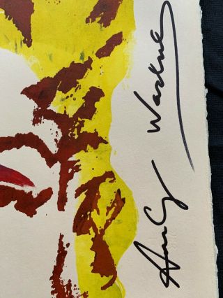 vintage rare silk - screen on paper hand signed Andy Warhol: MARILYN 1 2