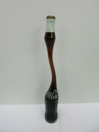 Vintage Stretched Coca Cola Glass Bottle With Metal Cap