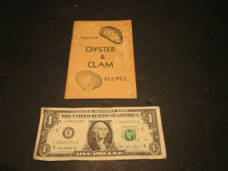 Old Vintage Oceanic Shelter Island Oyster Tin Can Clam Recipes Booklet Cookbook