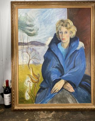 Vintage Oil Painting O/c Portrait Of Women “isabel S.  Panter” Signed C.  L.  Wylde