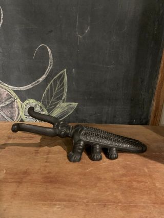 Vintage Cast Iron Insect Bug Beetle Scarab Boot Jack Shoe Remover Door Stop 10 "