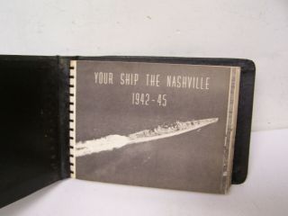 YOUR SHIP THE USS NASHVILLE NAVY SOUVENIR PHOTO STORY BOOK WWII 1942 1945 3