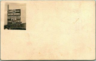 1923 Montana Photo Rppc Postcard Wolf Point / Poplar Baseball Game Score Board