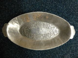 Vintage Aluminum Oval Tray By Everlast Hand Forged