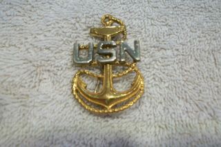 World War Two Us Navy Chief Petty Officer Hat Pin Insignia Amcraft 1930 " S - 1940 