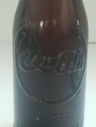 STRAIGHT SIDE COCA COLA AMBER BOTTLE 
