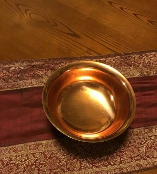 Small Vintage Copper Pedestal Stem Bowl/ Dish 7 “ In Diameter 3