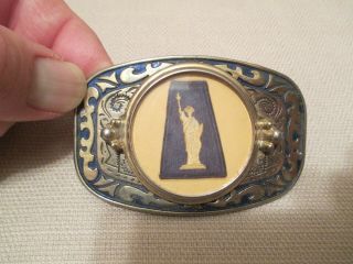 Vintage Statue Of Liberty Army Patch Belt Buckle 3 " Long X 1 7/8 " Wide