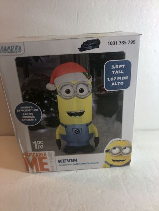 Despicable Me Minion Kevin 3.  5ft Light Up Christmas Outdoor Inflatable Airblown