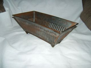 Vintage Copper Etched Decorative Footed Planter Made In Egypt Soldered