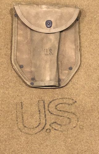 45’ Wwii Ww2 Us Army Military Intrenching Tool Entrenching Shovel Carrier Cover
