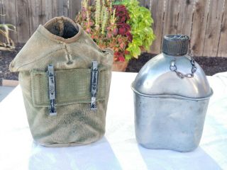 WW2 US Canteen G.  P.  & F.  CO dated 1944 Canteen 2